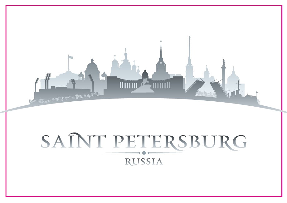 俄罗斯 莫斯科 圣彼得堡 城市剪影 磁性冰箱贴磁贴磁铁创意纪念品