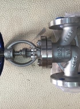 304不锈钢法兰截止阀J41W F-16P/DN15 20 25 32 40 50