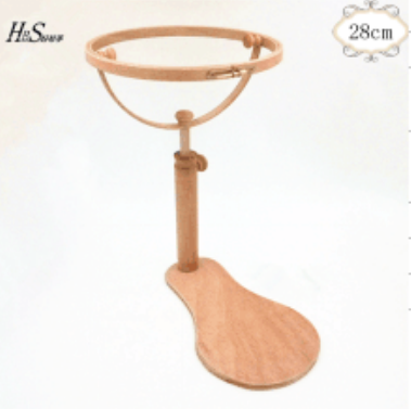 新款 苏刺绣十字绣绣框架子工具圆形台式实木可调内径28CM