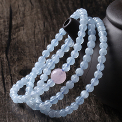 Pro-Bao natural aquamarine Crystal Circles Bracelet ladies shine clear run-Blue Cat''s eye patrons seconds