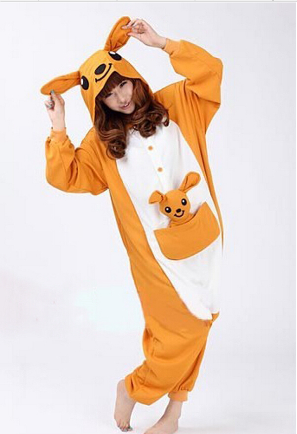 袋鼠连体睡衣卡通动物连身衣