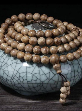马来西亚西马天然沉香佛珠108颗保真念珠手串木项链挂链男女手链