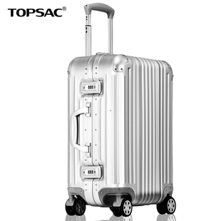 topsac/拓跋客旅行箱铝镁合金拉杆箱铝框登机行李箱万向轮男20寸