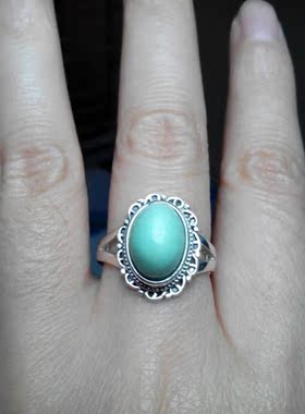 925银尼泊尔风格花边活口戒指托