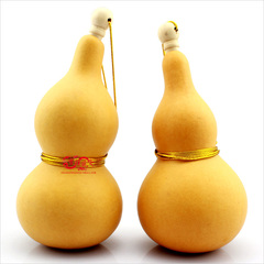 Wood dry wine gourd ornaments gold gourd pendant