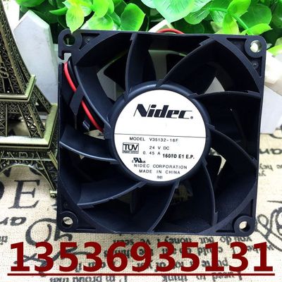 NIDEC V35132-16F 80*80*38 8038 24V 0.45A 8CM大风量变频器风扇