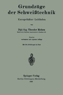【预订】Grundzuge Der Schweisstechnik: Kurzg...
