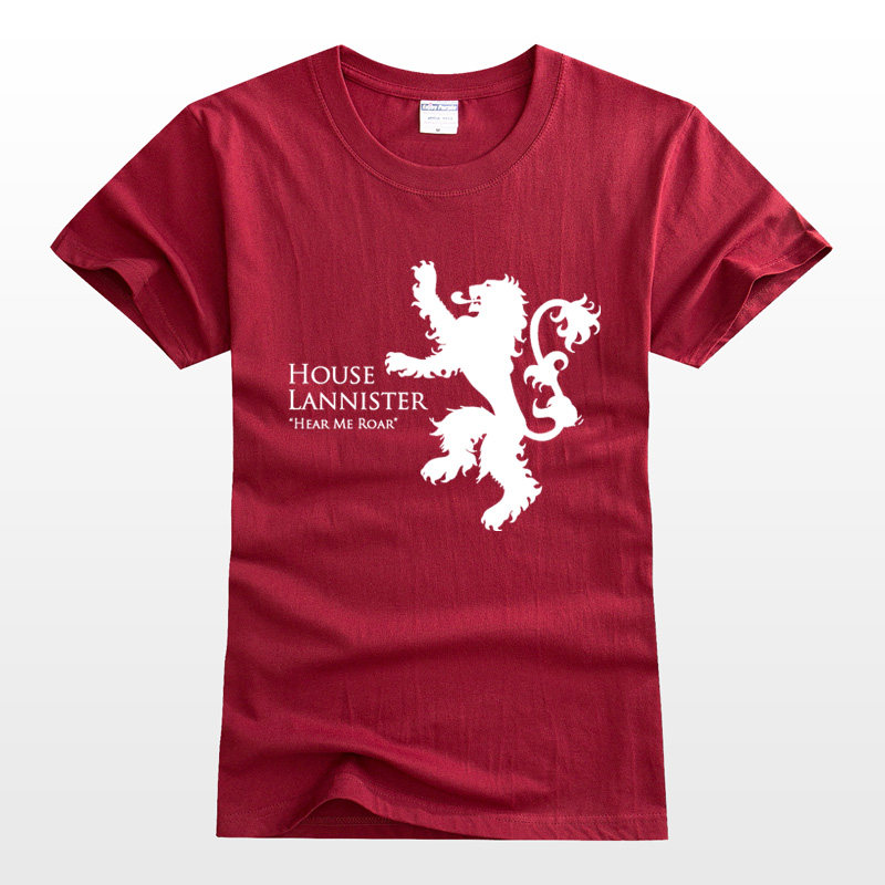 冰與火之歌蘭尼斯特T恤權力的遊戲獅子美劇短袖男圓領純棉汗衫在類目 男裝, T恤中 - 來自Buy2taobao.com提供專業的淘寶代購服務