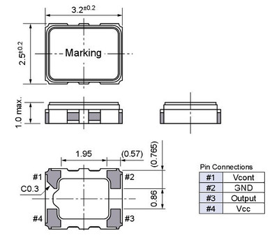 温补贴片晶振 TCXO 3225 3.2*2.5mm 18.4141MHZ 18.414MHZ 高精度