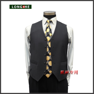 龍赫品牌男式商务正装西服马夹英伦时尚马甲外套坎肩上衣包邮