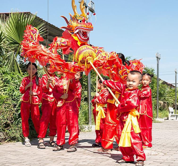 新款儿童舞龙幼儿园舞龙道具6号儿童龙幼儿龙超轻工程塑料龙头