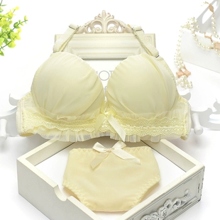 Mùa xuân và mùa hè phụ nữ đô thị ren hình trái tim đồ lót thoáng khí thu thập sexy girl beauty bra set