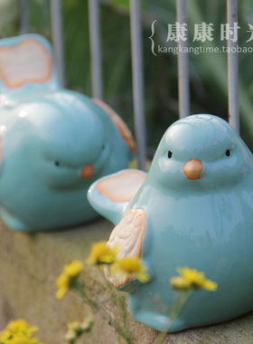 康康时光复古小鸟陶瓷乡村田园