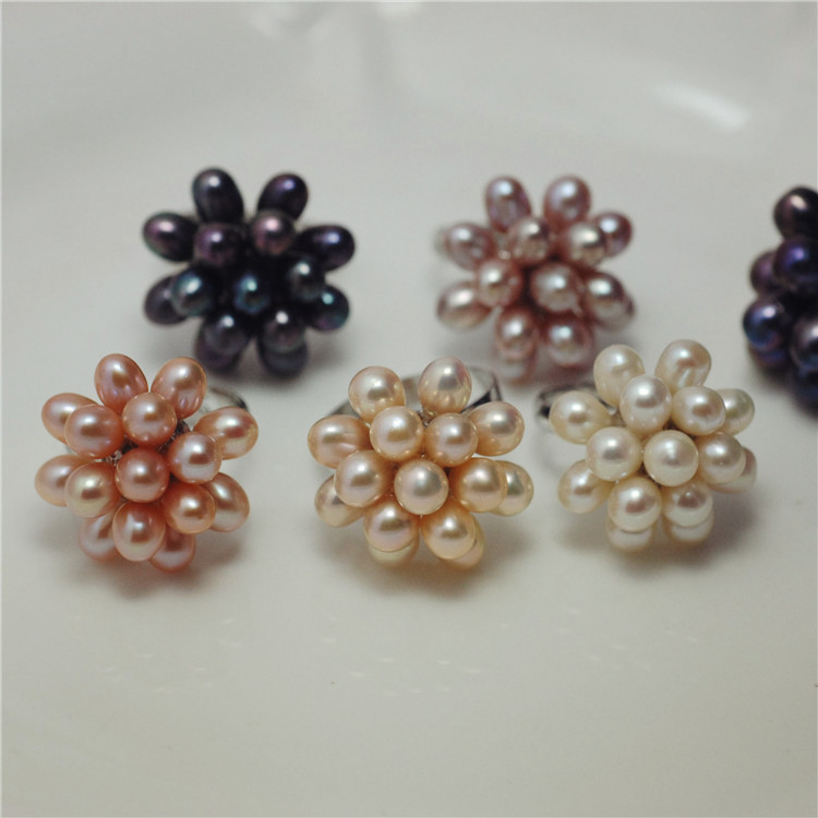 天然珍珠戒指女欧美时尚气质百搭摩登多珠开口戒手饰闺蜜生日礼物,珠宝/钻石/翡翠,手饰,淘宝优惠券,粉丝福利购,淘宝优惠卷