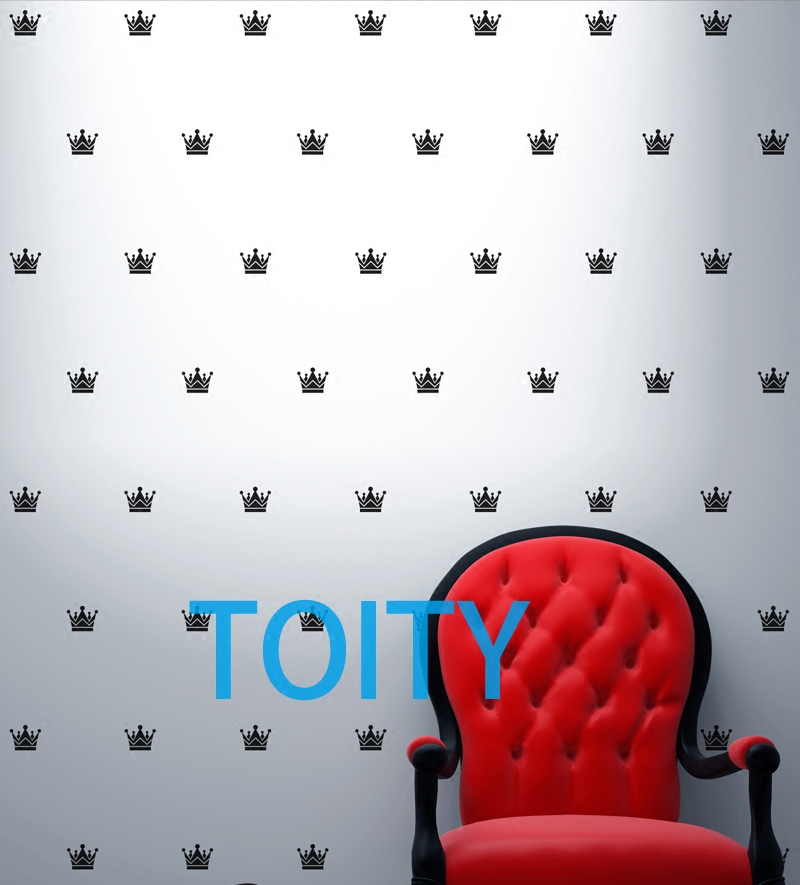 皇冠装饰几何图案贴画卧室客厅创意贴纸  高7cm x 宽9cm x50个