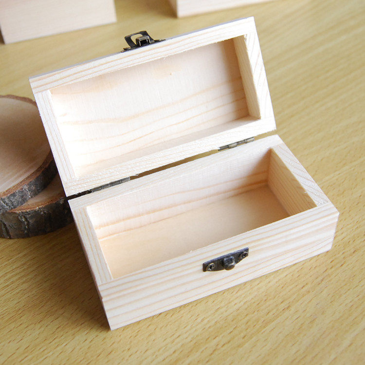 首饰盒小木盒子木箱子原木diy彩绘大漆漆器漆艺漆画材料