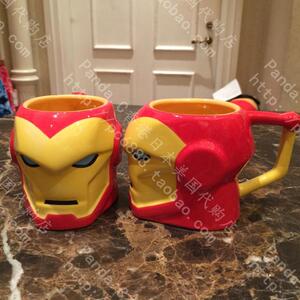 香港迪士尼乐园 复仇者联盟 钢铁侠 3D立体造型 陶瓷杯马克杯水杯