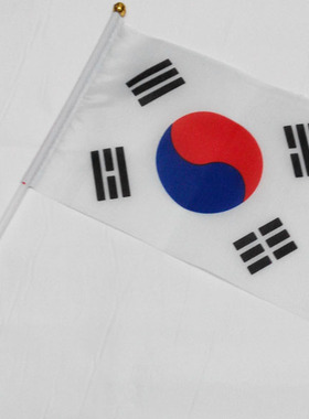 韩国8号手摇旗 世界各国国旗 小彩旗 手挥旗 14*21cm