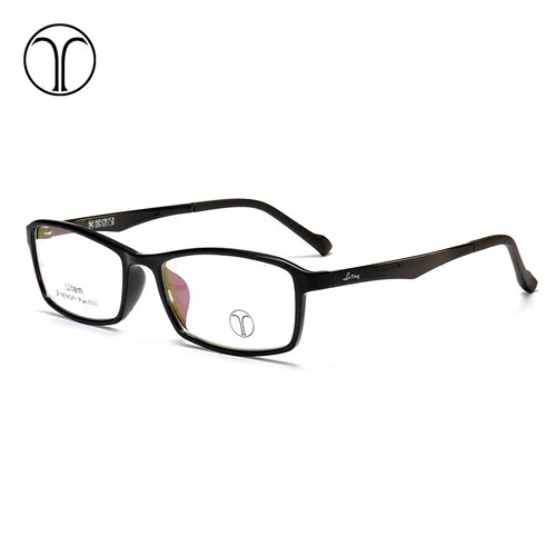 商务超轻方框眼镜架钨碳塑钢全框