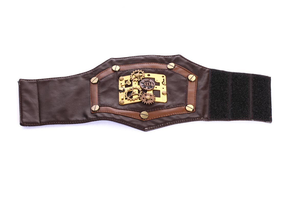 ╋魔叹╋ RQ-BL 蒸汽朋克Steampunk机械工业齿轮皮臂环手环 SP079