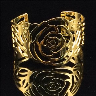 欧美范金属手饰2017Bracelet 朋克风手镯 金色夸张宽手镯 夜店新款