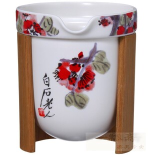 一瓢斋台湾宜龙正品茶具 白石红梅 瓜藤 缠枝莲 竹套茶海公杯