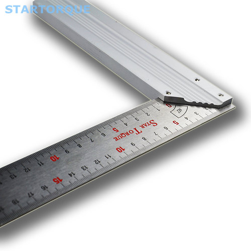 STARTORQUE拓卡精品工具 铝合金座加宽加厚不锈钢角尺 90度直角尺