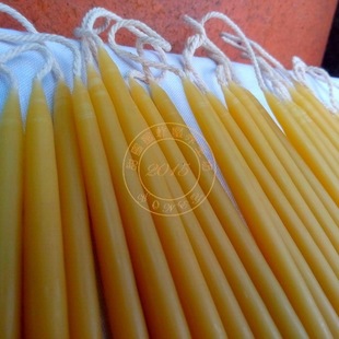 100% 20x0.6cm Beeswax Candles Natural taper Handmade DIY All