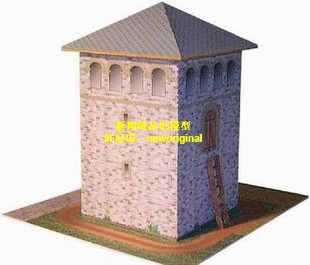 古代 城堡 箭塔 塔楼 哨塔 防御塔 军事要塞 军事建筑场景模型