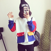 打底衫女秋冬新款韩版学生加绒加厚V领长袖T恤显瘦外穿保暖上衣服