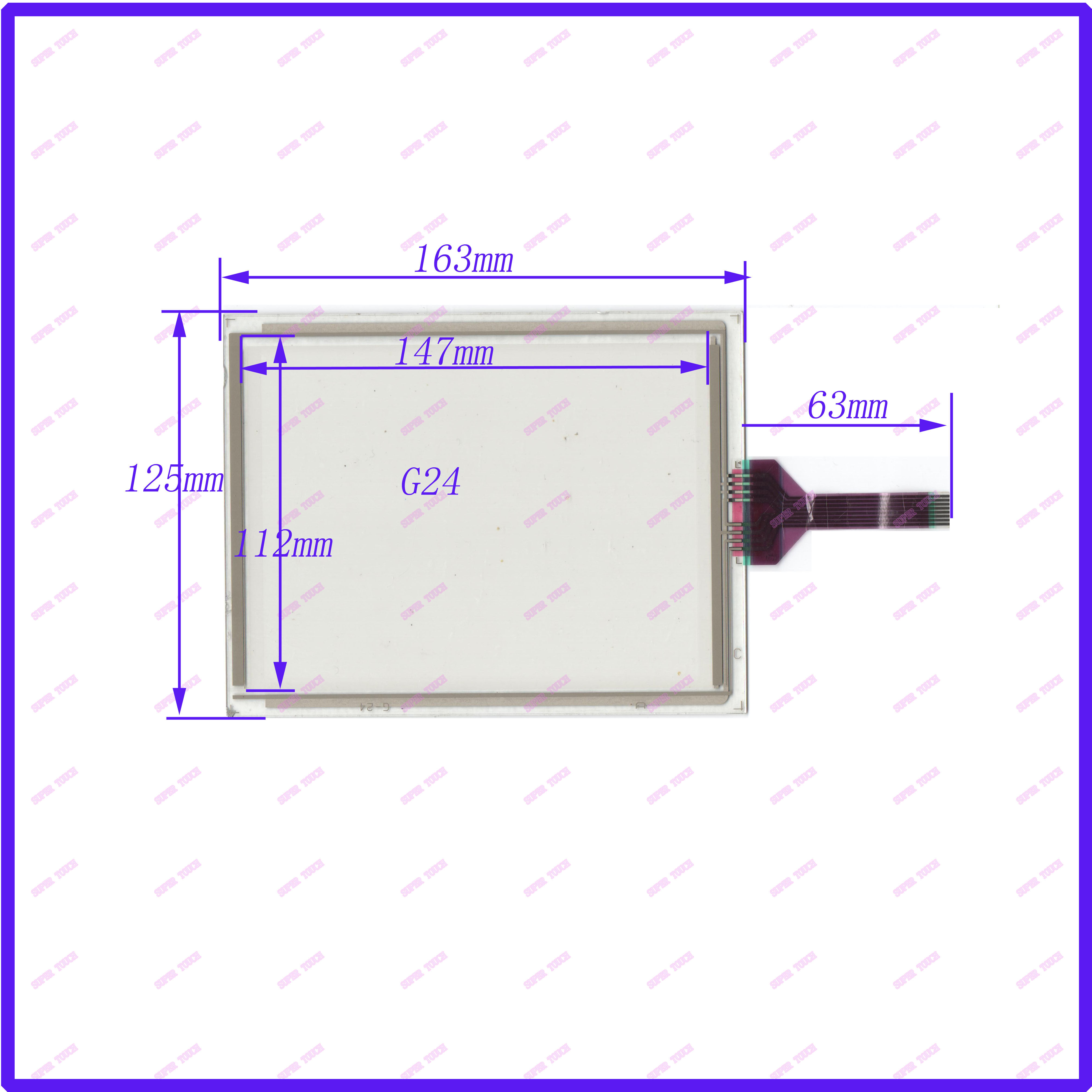 G24 163*125触摸屏 8线 工控外屏 手写屏 原装正品