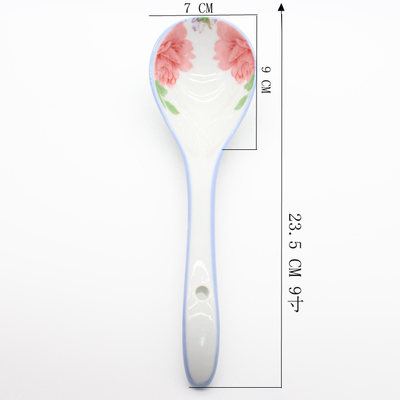 陶瓷汤勺家用大勺长柄骨瓷饭勺