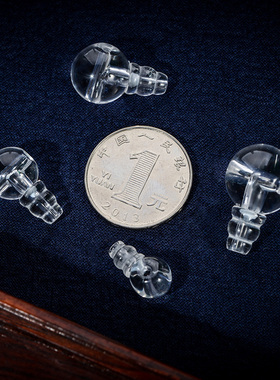 天然白水晶佛头三通 diy饰品水晶手链配件配料佛塔隔珠半成品