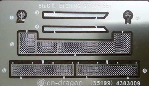CN-dragon 35199 1/35 德军三号突击炮坦克模型散热网准星蚀刻片 - 封面