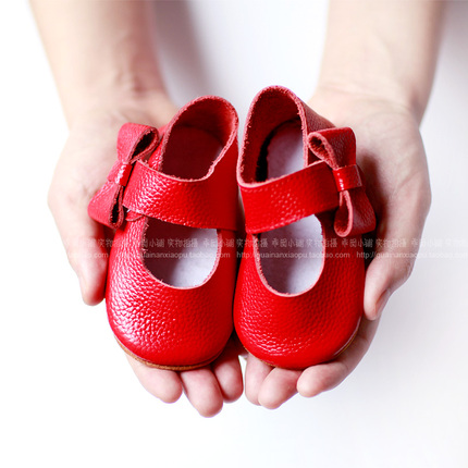 0-3岁宝宝牛皮鞋防滑婴儿学步鞋真皮鞋公主鞋礼服鞋芭蕾舞鞋女宝