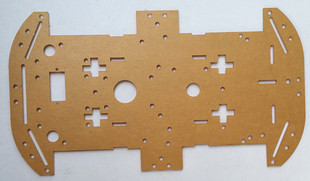 亚克力4WD智能小车底盘 车架面板 四驱小车底盘加层板 透明有机板