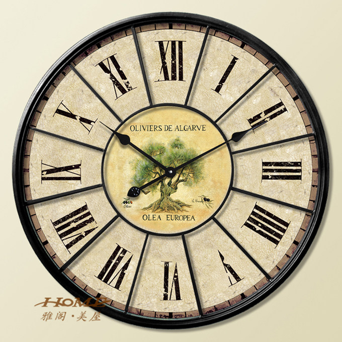 艺创复古铁艺挂钟 客厅酒吧时尚超大挂表壁钟欧式 乡村田园地中海在类目 家居饰品, 家居钟饰/闹钟, 挂钟中 - 来自Buy2taobao.com提供专业的淘宝代购服务