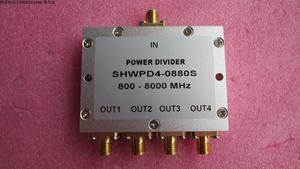 0.8-8GHz 10W SMA RF 一分四 4路 1分4 射频微波同轴功分器