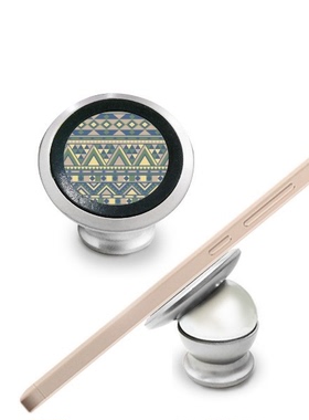 蓝色黄色菱形三角形车载多功能磁力手机支架懒人手机磁吸架礼品