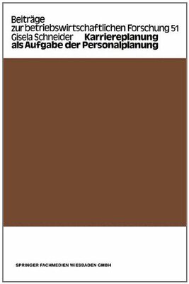 【预售】Karriereplanung ALS Aufgabe Der Personalplanung