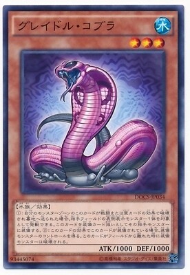 【假面卡牌】游戏王 N平卡 灰篮眼镜蛇 906 DOCS 日版