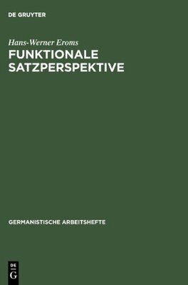 【预售】Funktionale Satzperspektive