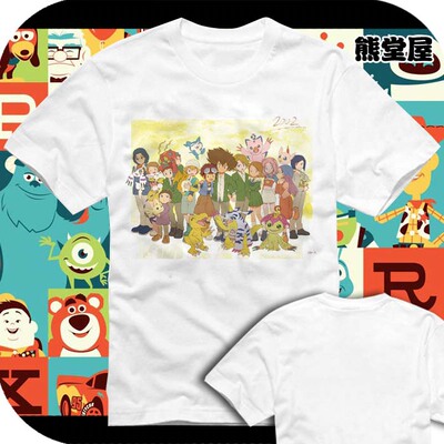 数码宝贝数码暴龙digimon第一代第二代集合纯棉衣服T恤短袖