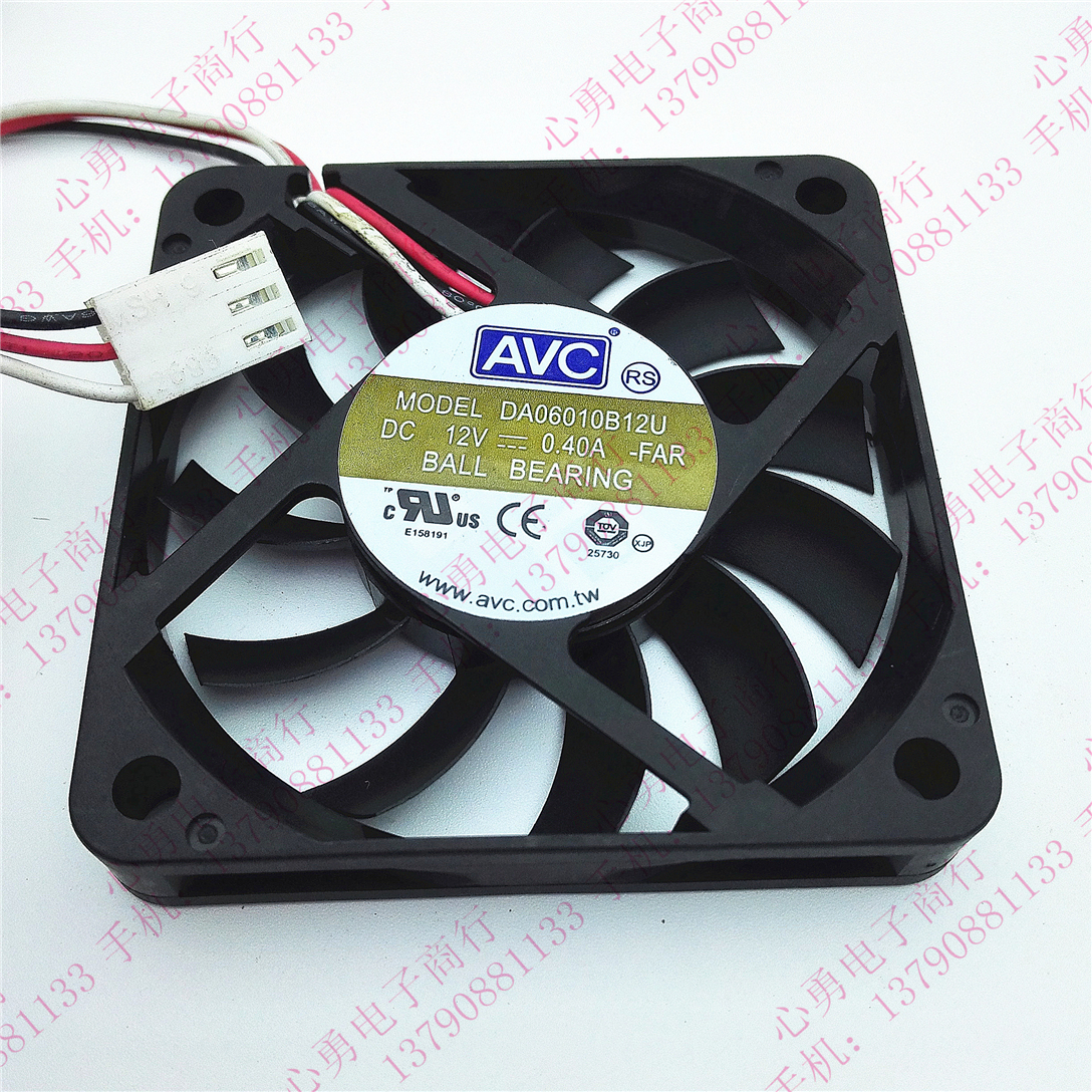 原装AVC DA06010B12U 12V 0.40A 3线双滚珠电源风扇 CPU风扇 6010