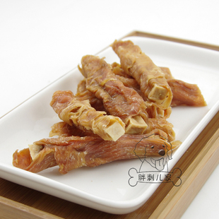 十年老店 胖刺儿家私房小食 鸡肉干缠羊奶酪卷80g 手工宠物零食