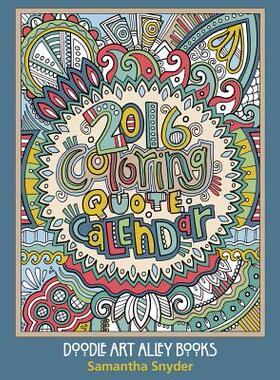 【预售】2016 Coloring Quote Calendar