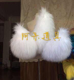 阿呆道具fg0玉藻前三破c狐尾巴耳朵毛绒COS道具舞台表演道具定制
