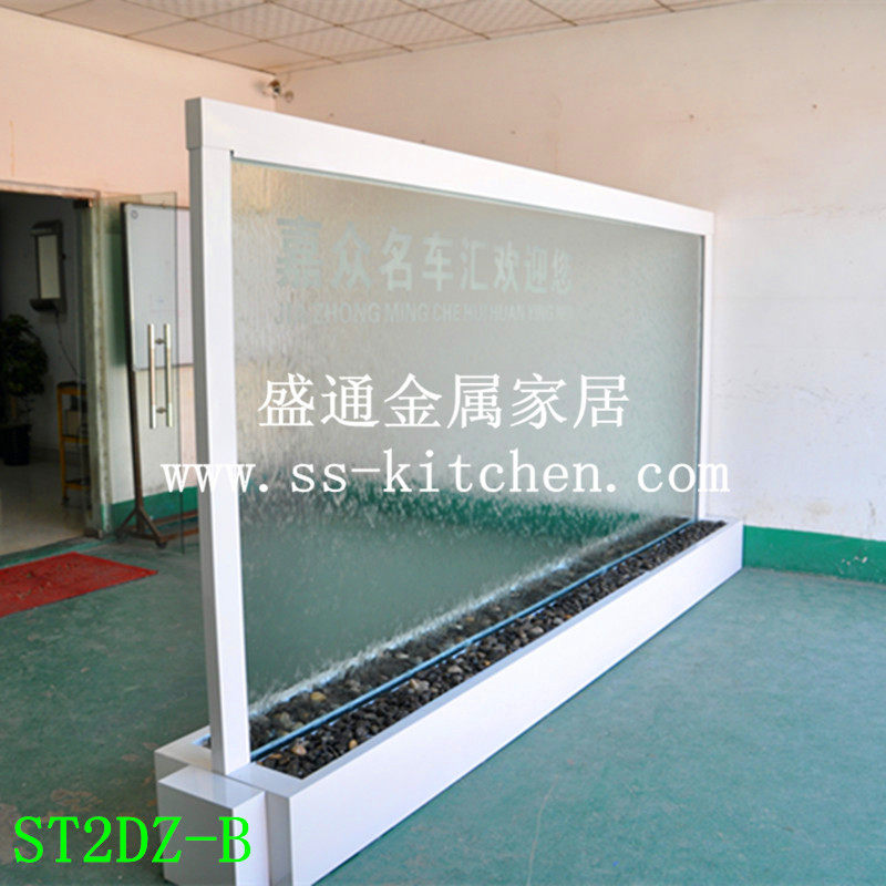 订做汽车销售4S店展厅水幕墙 风水墙 水幕墙流水屏风 办公隔断
