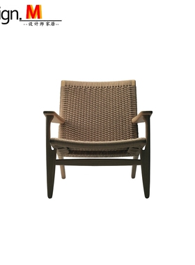 Design.M创意设计师家具 paddle chair/划桨椅 中式编织实木躺椅