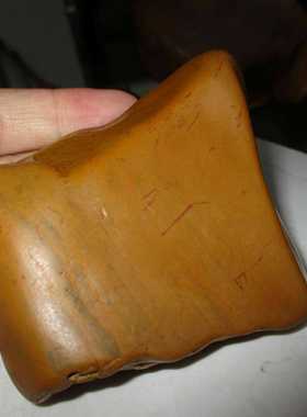 黄蜡石金蜡籽料水冲细蜡冻黄红料手把摆件观赏原石天然奇石信江赣